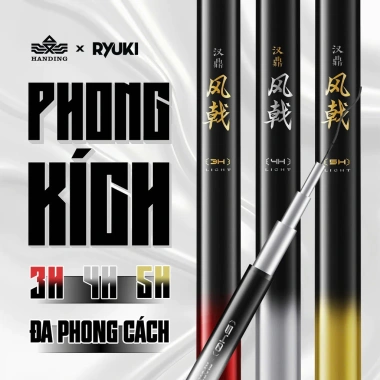 Cần Câu Handing Ryuki Phong 3H/4H/5H - Giá chỉ 440.000đ, khuyến mãi giảm 132.000đ, độ bền cao