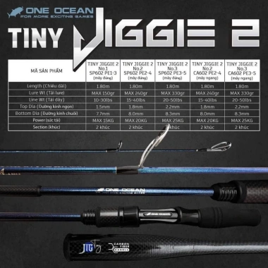 Cần câu jig TINY JIGGIE 2 dài 1m8 - nhẹ, bền, giá ưu đãi 1.190.000 VNĐ