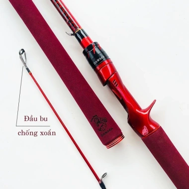 Cần câu lure Brick Samurai đầu bu chống xoắn carbon – 150.000đ (giảm từ 181.500đ) 5