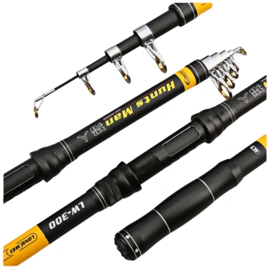 Cần câu máy Huntsman LW bạo lực - Rút gọn nhanh, phù hợp câu lance, câu ngâm, giá chỉ 115k