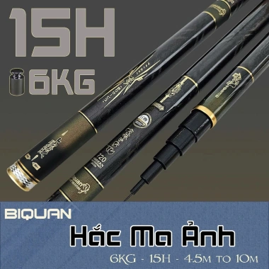 Cần Câu Tay BiQuan Hắc Ma 15H - Săn Hàng Khủng, Bảo Hành Lóng, Giá 590k