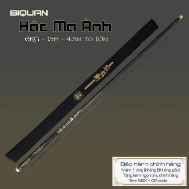 Cần Câu Tay BiQuan Hắc Ma 15H - Săn Hàng Khủng, Bảo Hành Lóng, Giá 590k