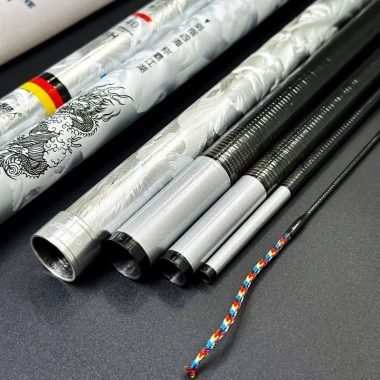 Cần câu tay lục mạch Thần Kiếm 8H bản săn carbon xoắn kèm ngọn phụ, giá ưu đãi