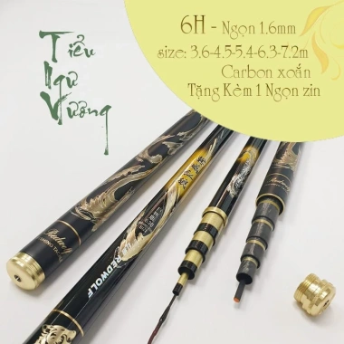 Cần câu tay Tiểu Ngư Vương 6H carbon - Siêu bền, nhẹ, giá chỉ 270.000₫