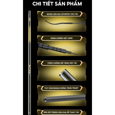 Cần câu V5 AGENT độc quyền - chất liệu cacbon cao cấp, giá ưu đãi 550.000 VND