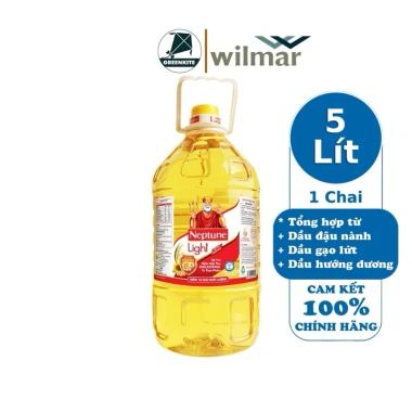 Can Dầu Ăn Cao Cấp Neptune 5L - Giá chỉ 340.000 dong, chất lượng chuẩn thực phẩm, thơm ngon, giảm giá hấp dẫn