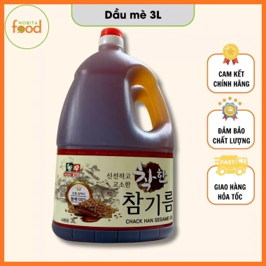 Can dầu mè 3L Nongwoo Hàn Quốc - Giá chỉ 560.000đ, chất lượng cao, giảm giá sốc
