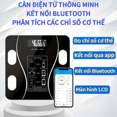 Cân điện tử 180kg kính cường lực - Theo dõi cân nặng, phân tích chỉ số cơ thể, Bluetooth, giá 95.000₫ 3