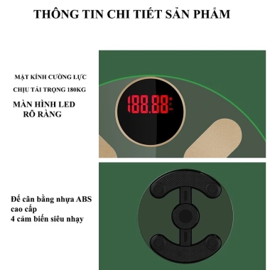 Cân Điện Tử 180kg Thông Minh, Kết Nối Điện Thoại, Chính Xác Từng Gram - 199k 5