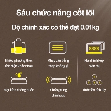 Cân điện tử 40kg 2 mặt hiển thị - Chống nước, đếm tích lũy, cho hải sản và rau củ - Giá 435k
