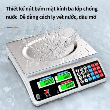 Cân điện tử 40kg 2 mặt hiển thị - Chống nước, đếm tích lũy, cho hải sản và rau củ - Giá 435k
