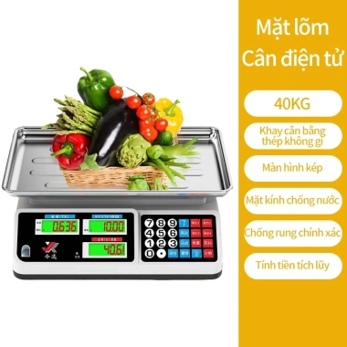 Cân điện tử 40kg 2 mặt hiển thị - Chống nước, đếm tích lũy, cho hải sản và rau củ - Giá 435k 10 Cân điện tử 40kg 2 mặt hiển thị - Chống nước, đếm tích lũy, cho hải sản và rau củ - Giá 435k 10