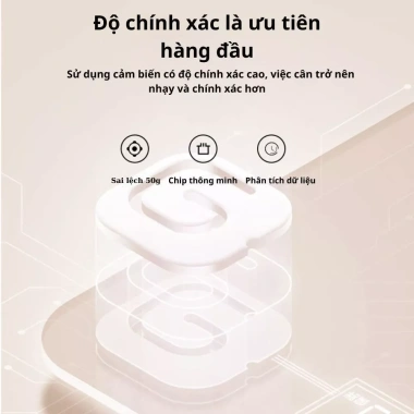 Cân điện tử 7HAH sạc USB Bluetooth, đo chỉ số cơ thể, trọng lượng tối đa 180kg - Giá 155.000 VND