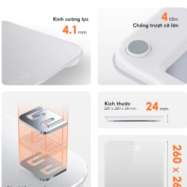 Cân Điện Tử Ajido S1 Lite – Cân Ký Thông Minh, Đo Sức Khỏe, Giá 285.000 giảm từ 342.000 3
