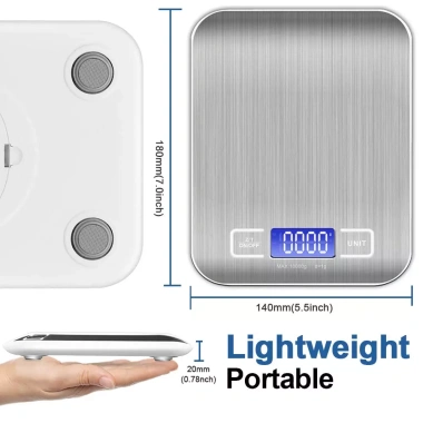 Cân điện tử ANAEAT 5kg thép không gỉ LCD: Giá 241.120₫, cân thực phẩm chuẩn xác 9