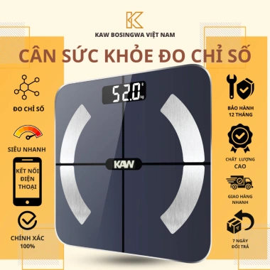 Cân điện tử Bluetooth đo sức khỏe 21 chỉ số - Bảo hành 12 tháng, Giá chỉ 256.000₫
