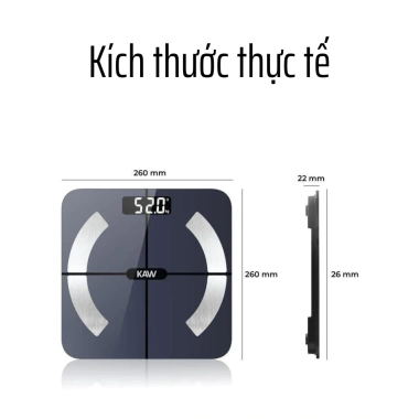 Cân điện tử Bluetooth đo sức khỏe 21 chỉ số - Bảo hành 12 tháng, Giá chỉ 256.000₫
