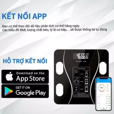 Cân Điện Tử Bluetooth Thông Minh kết nối APP - Giá chỉ 129.000đ, giảm mạnh