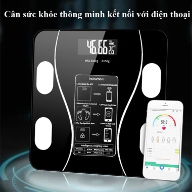 Cân Điện Tử Bluetooth Thông Minh kết nối APP - Giá chỉ 129.000đ, giảm mạnh