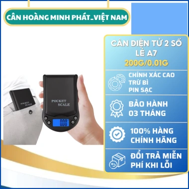 Cân điện tử bỏ túi A7 200g/0.01g - Độ chính xác cao, giá ưu đãi 250.000đ
