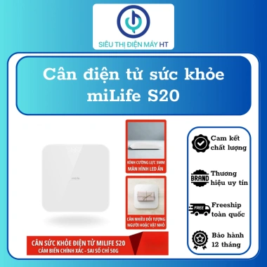 Cân điện tử body fat miLife S40 - Theo dõi cân nặng, chỉ số gầy béo, tỉ lệ mỡ béo phì 10
