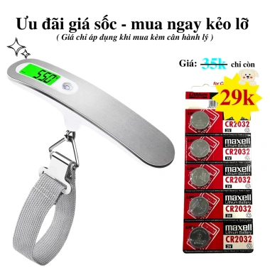 Cân Điện Tử Cầm Tay Mini 50kg Chính Xác Cao, Cân Valy Dễ Dàng, Kèm Pin Tela Shop 2