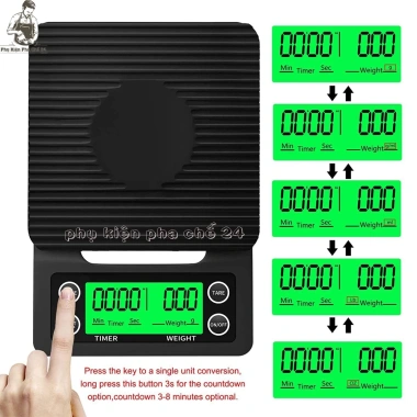 Cân Điện Tử Cao Cấp Timer Scale LCD - Cân Pha Chế, Nhà Bếp, Giá 60.000đ