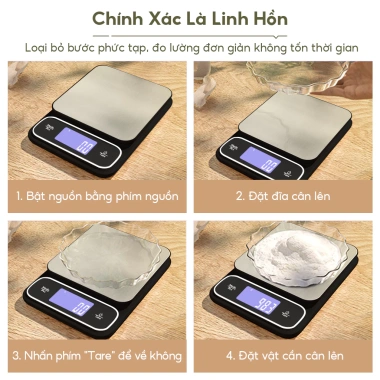 Cân điện tử chống nước 5kg/0.1g - Cân thực phẩm và pha chế, giá chỉ 55.000₫