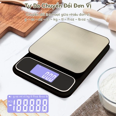 Cân điện tử chống nước 5kg/0.1g - Cân thực phẩm và pha chế, giá chỉ 55.000₫ 8 Cân điện tử chống nước 5kg/0.1g - Cân thực phẩm và pha chế, giá chỉ 55.000₫ 8