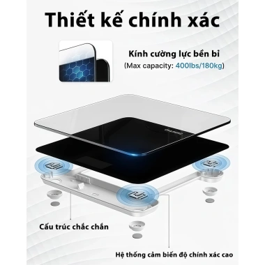Cân Điện Tử Deli 180kg - Màn LED Mặt Kính Cường Lực, Bảo Hành 6 Tháng, Giá 135k 7