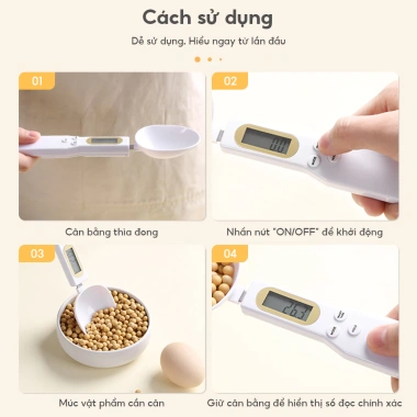 Cân điện tử gia đình 0.1g đa năng 500g, cân pha cà phê, làm bánh, thực phẩm kèm thìa đong - 55.000 VND