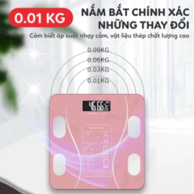 Cân điện tử HGHOME Bluetooth sạc USB, phân tích cơ thể, tải 180kg - 99.500 VND