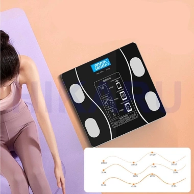 Cân điện tử HIKARU đo 25 chỉ số cơ thể, kết nối điện thoại, sạc USB – 180.000₫