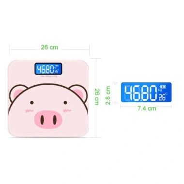 Cân điện tử hình lợn dễ thương - Độ bền cao, tặng pin, cân sức khoẻ, 89.000₫ 5