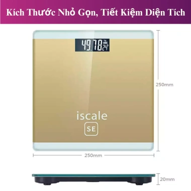 Cân Điện Tử Iscale 180Kg Mặt Kính Cường Lực Tặng Pin Chọn Màu Cao Cấp cho Gia Đình 2