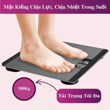 Cân Điện Tử Iscale 180Kg Mặt Kính Cường Lực Tặng Pin Chọn Màu Cao Cấp cho Gia Đình 6