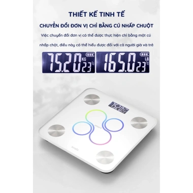 Cân Điện Tử KAW 21 chỉ số, Bluetooth kết nối điện thoại, giá 229.000₫