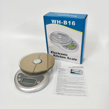 Cân điện tử KHALIK WH-B16 7kg mặt kính, đếm giờ, chính xác cao - Fullbox 166k