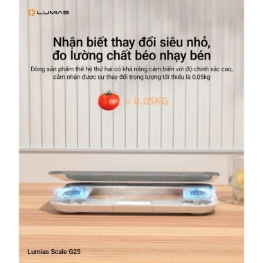 Cân điện tử Lumias Scale G25 - Thiết kế chắc chắn, hiện đại, phân tích chỉ số cơ thể, giá chỉ 299.000 VND