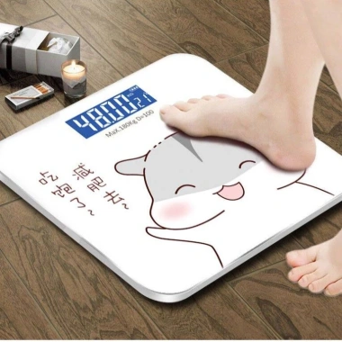 Cân điện tử mặt kính cường lực cao cấp, kèm pin, thiết kế mèo Kitty Labubu và Heo gấu vui nhộn, cân sức khỏe 79.000₫ 3