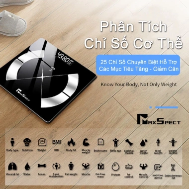 Cân Điện Tử MaxSpect MSHC01Z Chính Hãng, vỏ hộp mới, đo cân mỡ cơ nước - 129k 2