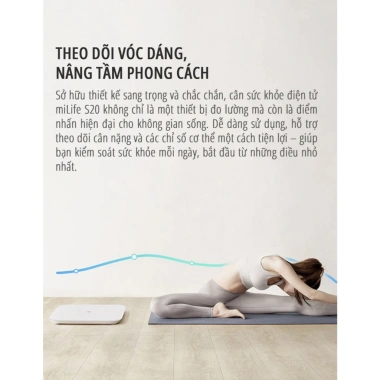 Cân điện tử miLife S20 – Theo dõi cân nặng, gầy béo 5‑180kg, giảm còn 166k 6 Cân điện tử miLife S20 – Theo dõi cân nặng, gầy béo 5‑180kg, giảm còn 166k 6