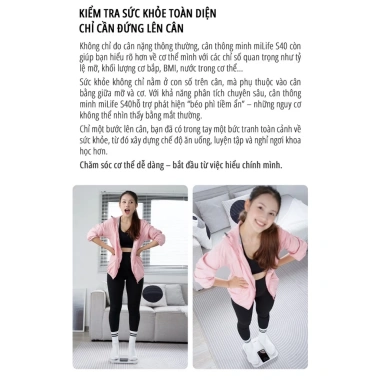 Cân điện tử miLife S20/S40 - Phân tích mỡ, béo phì, nước, công nghệ số, giá 175k
