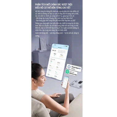 Cân điện tử miLife S20/S40 - Phân tích mỡ, béo phì, nước, công nghệ số, giá 175k