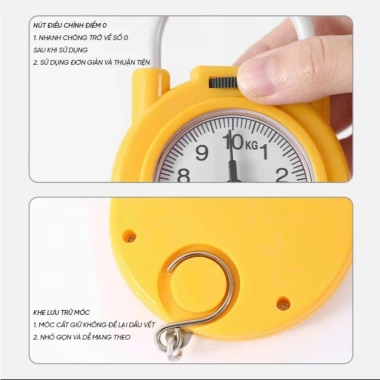 Cân Điện Tử Mini 10Kg Cầm Tay Cơ Học, Độ Chính Xác Cao, Móc Treo Lò Xo, Dễ Dùng Nhà Bếp & Đi Chợ - 26.700₫