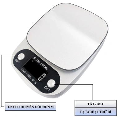 Cân Điện Tử Mini 10kg/5kg 0.1g Hợp Kim Thép, Chính Xác Cao, Tặng Pin, Bảo Hành 1 Năm - Giá 219k