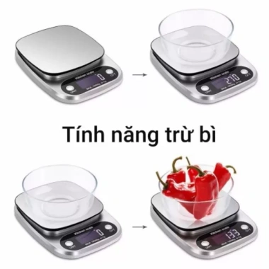 Cân Điện Tử Mini 10kg/5kg 0.1g Hợp Kim Thép, Chính Xác Cao, Tặng Pin, Bảo Hành 1 Năm - Giá 219k
