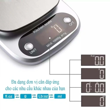 Cân Điện Tử Mini 10kg/5kg 0.1g Hợp Kim Thép, Chính Xác Cao, Tặng Pin, Bảo Hành 1 Năm - Giá 219k