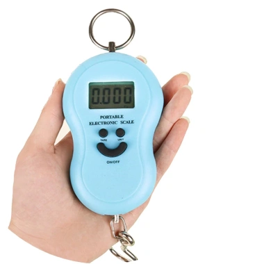 Cân điện tử mini 50kg cầm tay móc treo mặt cười, pin, đo ký gam, cân thực phẩm nhà bếp 40kg - Giá 45.000 VND 7