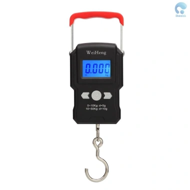 Cân điện tử mini 50kg, độ chính xác 5g, màn hình LCD, móc treo tiện lợi 5
